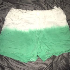 White green short jeans
